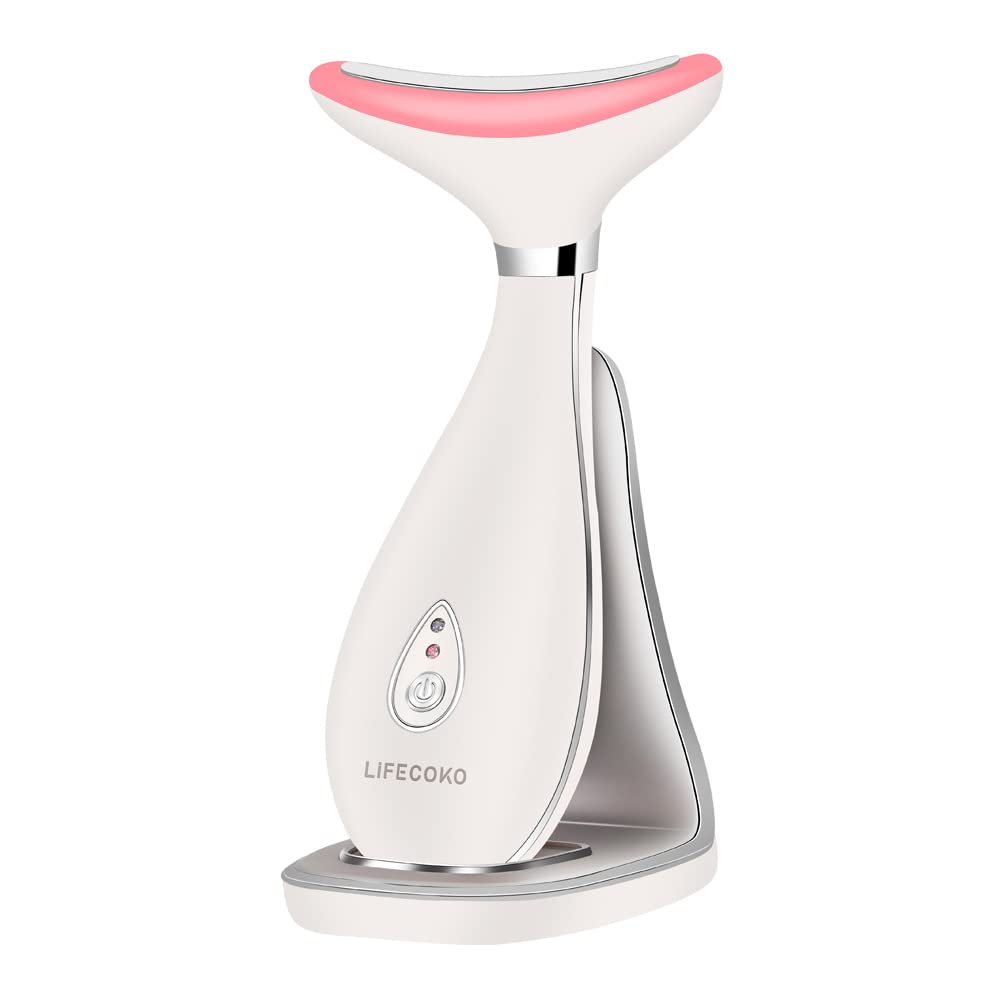 Electric Face Massager Anti-Wrinkle Beauty Massager for Face and Neck Massager Toning Device for the Portable USB Rechargeable (White)