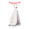 Electric Face Massager Anti-Wrinkle Beauty Massager for Face and Neck Massager Toning Device for the Portable USB Rechargeable (White)