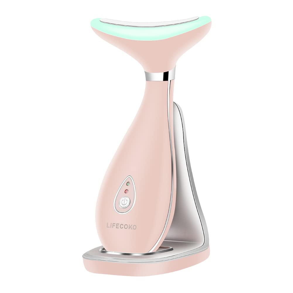 Electric Face Massager Anti-Wrinkle Beauty Massager for Face and Neck Massager Toning Device for the Portable USB Rechargeable (White)