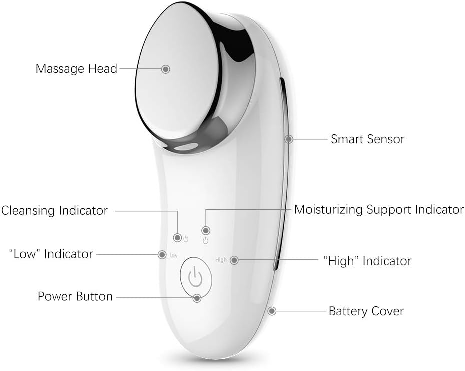 AG-1681A Sonic Device for Face Massage, TOUCHBeauty Ionic Massage Face Vibration Deep Cleansing Anti-Wrinkle Face Lifting Beauty Tool Anti Ageing