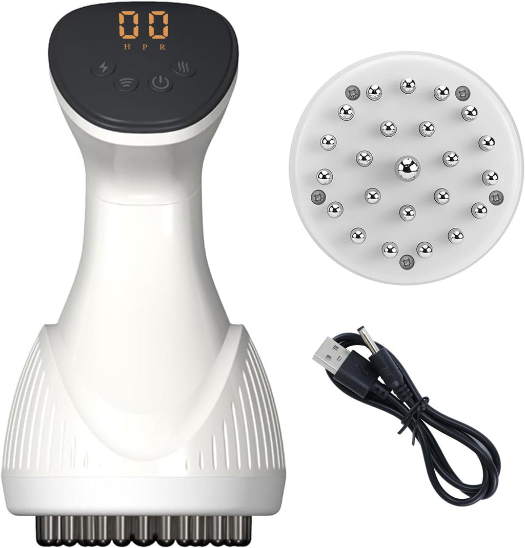Electric Sundial Brush,Cellulite Massager,Portable EMS Gua Sha Massager,3 Modes and 12 Speed Levels, Body Massager