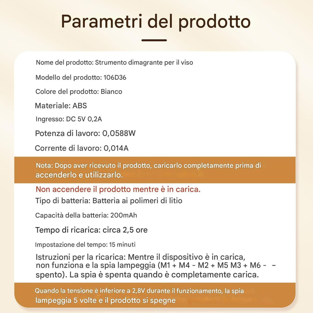 Massaggiatore Viso - Massaggiatore 8 Intensità,Dispositivo Riscaldato Con Rassodamento Cutaneo - Per Uomini Donne Casa Notte Mattina Trucco E Occasioni