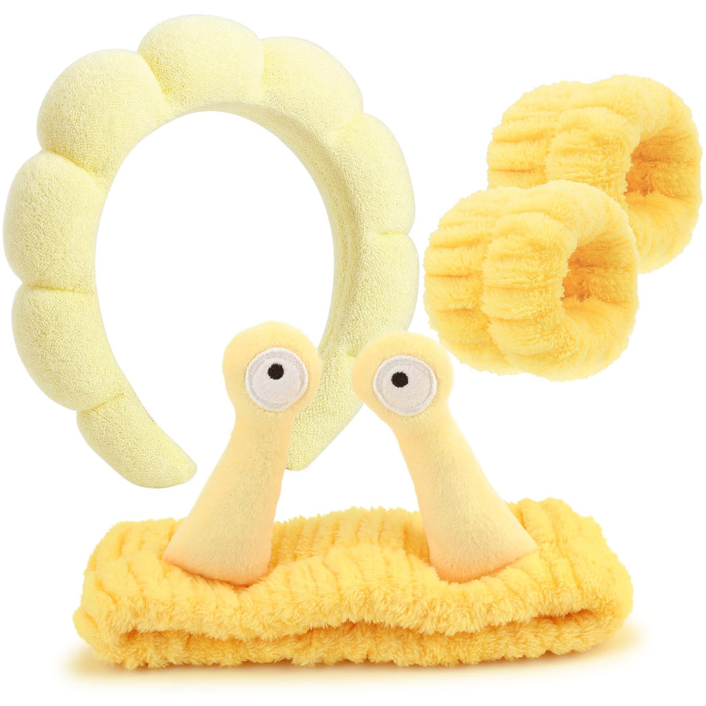 DRESHOW Spa Hair Band for Women Face Washing Set of Wristbands Sponge Soft Terry Cloth Makeup Skincare Non-Slip Headband for Women Girls 4 Pieces
